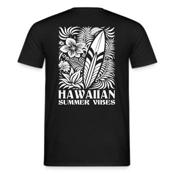 Hawaii - Sommer Sonne Wellenreiten - Männer T-Shirt - Schwarz - Hinten - AI Model Male 178 light (178cm)