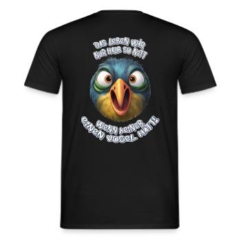 Das Leben wär nur halb so nett - Männer T-Shirt - Schwarz - Hinten - AI Model Male 178 light (178cm)