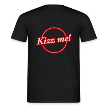 Kizz Me - Men's T-Shirt - black - Back - AI Model Male 178 light (178cm)