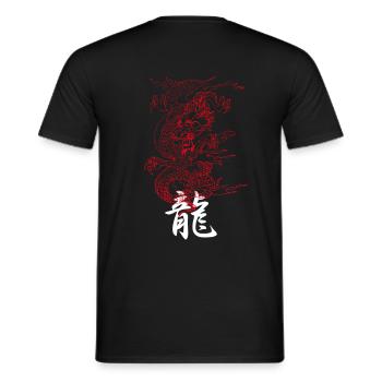 dragon japonais - T-shirt homme - noir - Dos - AI Model Male 178 light (178cm)
