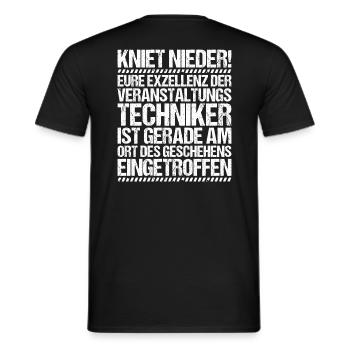 Veranstaltungstechniker Event Technician - Männer T-Shirt - Schwarz - Hinten - AI Model Male 178 light (178cm)