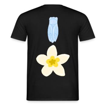Zikade und Blume - Southern Summer Design - Männer T-Shirt - Schwarz - Hinten - AI Model Male 178 light (178cm)