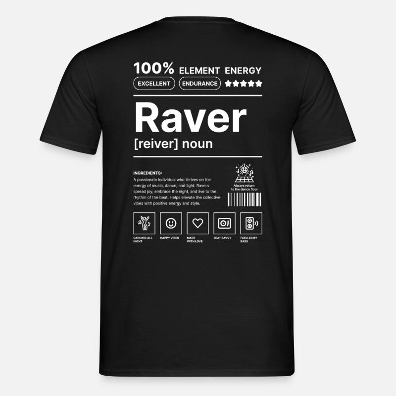 Raver-Lebensstil Weiß - Männer T-Shirt - Schwarz