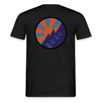 Montagne vintage - T-shirt homme - noir - Dos - AI Model Male 178 light (178cm)