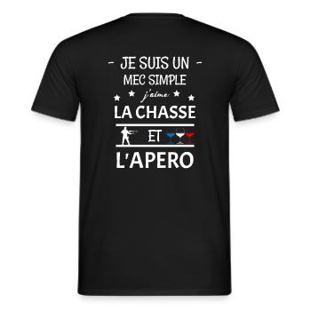 Jagd - Männer T-Shirt - Schwarz - Hinten - AI Model Male 178 light (178cm)