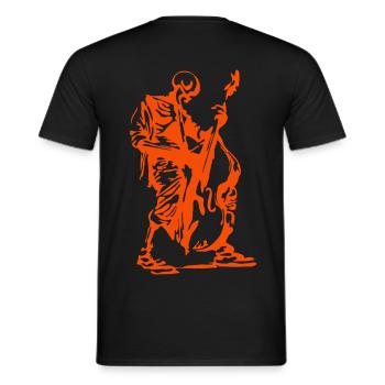 Contrabass Orangeman - Men's T-Shirt - black - Back - AI Model Male 178 light (178cm)
