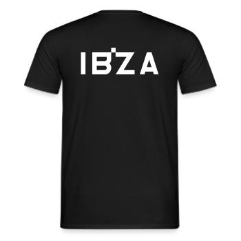 IBIZA – Îles Baléares – Espagne - T-shirt homme - noir - Dos - AI Model Male 178 light (178cm)