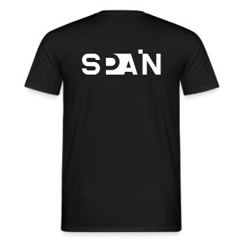 ESPAGNE – Espagne – Espagne – Europe - T-shirt homme - noir - Dos - AI Model Male 178 light (178cm)