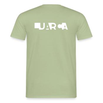 LUARCA – Asturies – Espagne - T-shirt homme - vert sauge - Dos - AI Model Male 178 light (178cm)