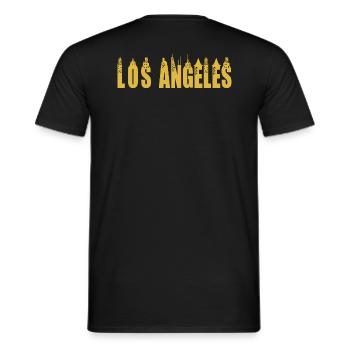 Los Angeles, la cité des anges, États-Unis - T-shirt homme - noir - Dos - AI Model Male 178 light (178cm)