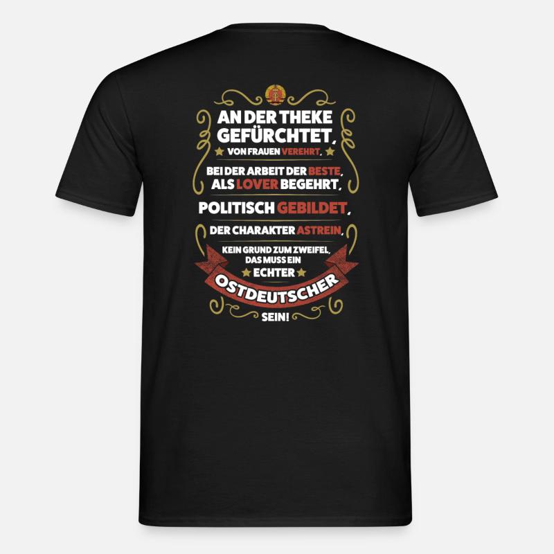 ES MUSS EIN OSTDEUTSCHER SEIN - OSSI DDR GESCHENK - Männer T-Shirt - Schwarz