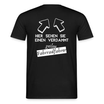ein verdammt geiler fahrradfahrer - Männer T-Shirt - Schwarz - Hinten - AI Model Male 178 light (178cm)