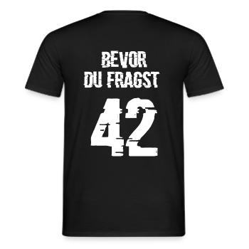 42 - T-shirt homme - noir - Dos - AI Model Male 178 light (178cm)