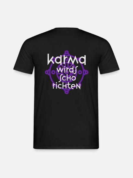 Karma will fix it! Irony Cool saying - Men's T-Shirt - black