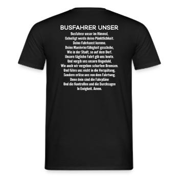 Busfahrer-Unser/Busfahrerin/Gebet/Linienbus/Bus - Männer T-Shirt - Schwarz - Hinten - AI Model Male 178 light (178cm)