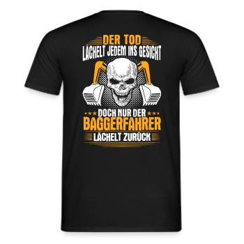 Excavatrice souriante de cadeau d'excavatrice de conducteur d'excavatrice - T-shirt homme - noir - Dos - AI Model Male 178 light (178cm)