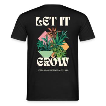 Let it grow - Plants - Men's T-Shirt - black - Back - AI Model Male 178 light (178cm)