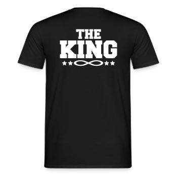 The King Pärchen Unendlichkeitszeichen für Paare - Männer T-Shirt - Schwarz - Hinten - AI Model Male 178 light (178cm)
