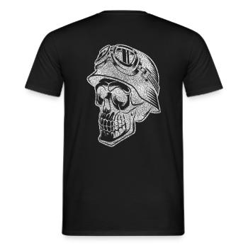 Biker skull t-shirt Bikerschädel - T-shirt homme - noir - Dos - AI Model Male 178 light (178cm)