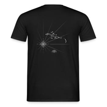 Navigation - Männer T-Shirt - Schwarz - Hinten - AI Model Male 178 light (178cm)
