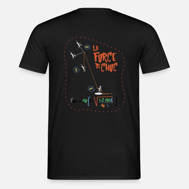 Climbing and physics: the impact force - Men’s T-shirt - black