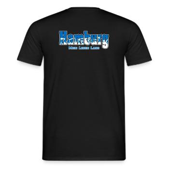Hamburg Fussball Fans Mein Leben Lang - Männer T-Shirt - Schwarz - Hinten - AI Model Male 178 light (178cm)