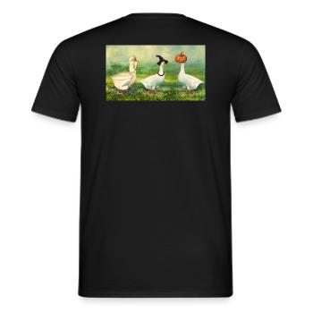 Halloween Gänse - Männer T-Shirt - Schwarz - Hinten - AI Model Male 178 light (178cm)