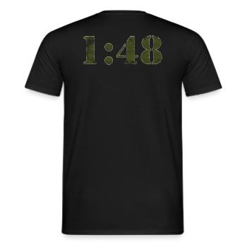 1/48 échelle modèle d’avion kits chemise Diorama construire - T-shirt homme - noir - Dos - AI Model Male 178 light (178cm)