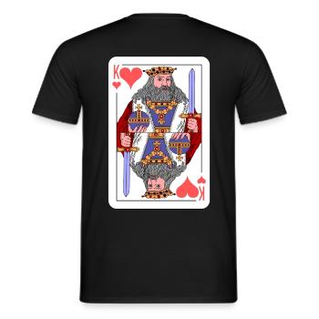 Roi, jouer, carte, cadeau, idée - T-shirt homme - noir - Dos - AI Model Male 178 light (178cm)