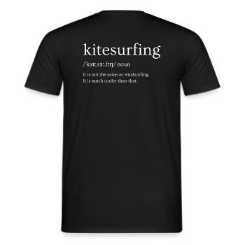 Lustiges Kitesurfing Definition Design - Männer T-Shirt - Schwarz - Hinten - AI Model Male 178 light (178cm)