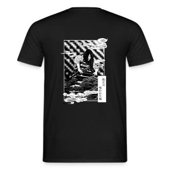 Ghost of Matsue Castle - Men's T-Shirt - black - Back - AI Model Male 178 light (178cm)