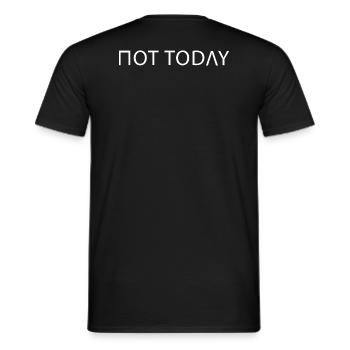 Not Today Death - Männer T-Shirt - Schwarz - Hinten - AI Model Male 178 light (178cm)