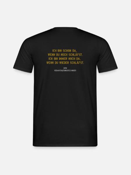 Veranstaltungstechniker - ständig schlaflos - Männer T-Shirt - Schwarz