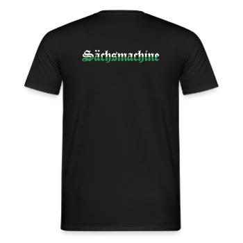 I'm a Sächsmachine - Männer T-Shirt - Schwarz - Hinten - AI Model Male 178 light (178cm)