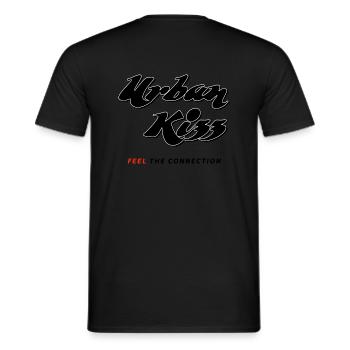 Urban Kizz Feel the Connection black Feel red - Men's T-Shirt - black - Back - AI Model Male 178 light (178cm)