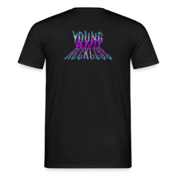 Young and reckless - Men's T-Shirt - black - Back - AI Model Male 178 light (178cm)