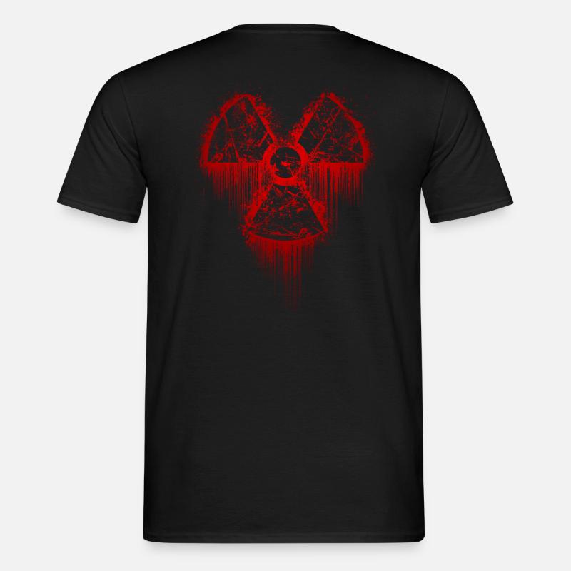 radioactive nuclear goth cyber punk atom nuke - Men’s T-shirt - black