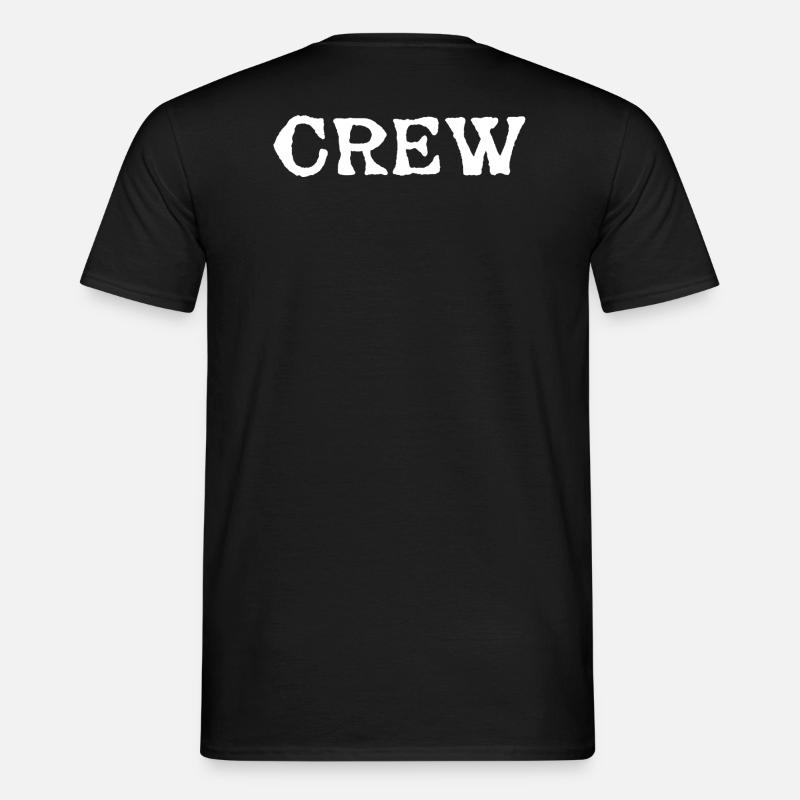 Crew Weiss - Männer T-Shirt - Schwarz
