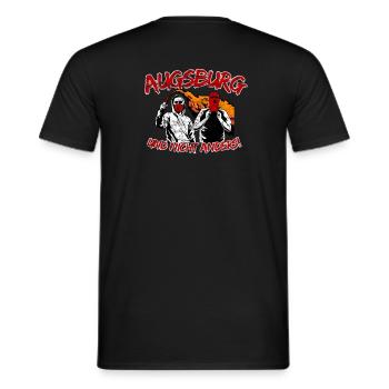 Augsburg und nicht anders Fussball - Männer T-Shirt - Schwarz - Hinten - AI Model Male 178 light (178cm)