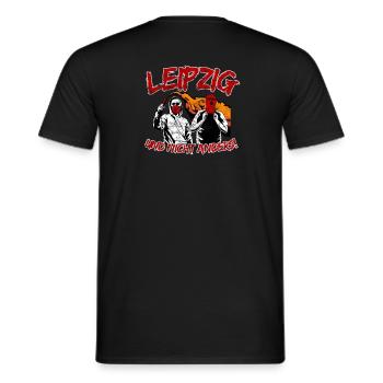 Leipzig und nicht anders UPDATE - Männer T-Shirt - Schwarz - Hinten - AI Model Male 178 light (178cm)
