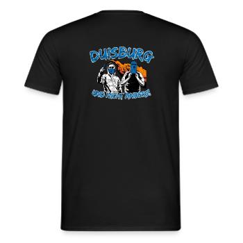 Duisburg und nicht anders UPDATE - Männer T-Shirt - Schwarz - Hinten - AI Model Male 178 light (178cm)
