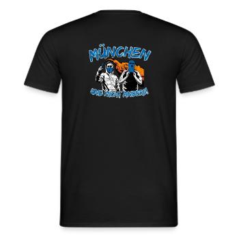 München BW und nicht anders UPDATE - Männer T-Shirt - Schwarz - Hinten - AI Model Male 178 light (178cm)