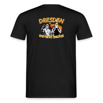 Dresden und nicht anders UPDATE - Männer T-Shirt - Schwarz - Hinten - AI Model Male 178 light (178cm)