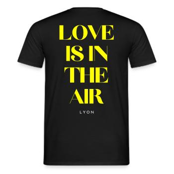 Love is in the air - Men's T-Shirt - black - Back - AI Model Male 178 light (178cm)