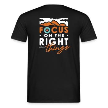 Focus - Men's T-Shirt - black - Back - AI Model Male 178 light (178cm)