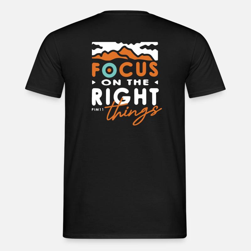 Focus - Männer T-Shirt - Schwarz