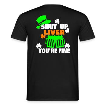 Design unique amusant de la Saint-Patrick - T-shirt homme - noir - Dos - AI Model Male 178 light (178cm)