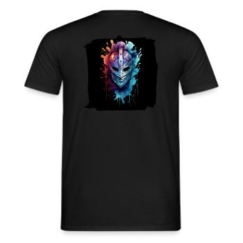 Gladiator Watercolor - Men's T-Shirt - black - Back - AI Model Male 178 light (178cm)