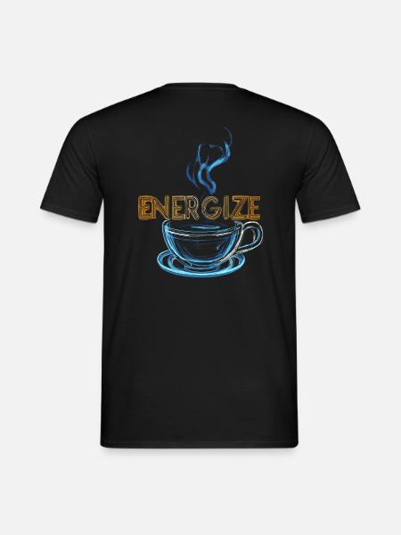 Coffee energize neon - Men's T-Shirt - black