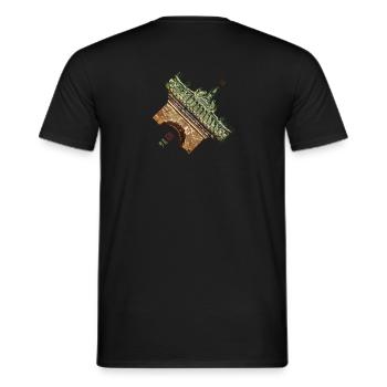 Chinesisch_Architektur_Himmelstempel_Tongren1420 - Männer T-Shirt - Schwarz - Hinten - AI Model Male 178 light (178cm)